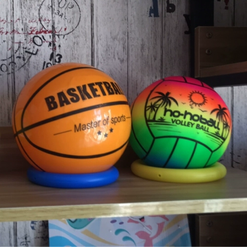 Пластиковый гимнастический круглый мяч для детского сада, колечки, фиксаторы в комплекте