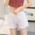 Ba quần cotton rỗng ren xà cạp phần mỏng chống ánh sáng quần an toàn kích thước lớn nữ mùa hè quần short nhà Quần tây thường