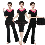 Trang phục khiêu vũ vuông mới phù hợp với áo ba lỗ Modal áo dài tay bảy quần quần tập nhảy - Khiêu vũ / Thể dục nhịp điệu / Thể dục dụng cụ
