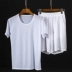 Băng lụa T-Shirt ngắn tay nam thể thao giản dị phù hợp với lưới thoáng khí quần short mát mẻ mùa hè siêu mỏng năm quần