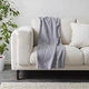 IKEA mua sắm trong nước Witmosa chăn giản dị fluffy chăn da thân thiện với nhung chăn nap chăn màu xám Ném / Chăn