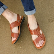 Dép nam mùa hè 2018 da giày bãi biển bình thường không trượt dép Hàn Quốc của nam giới dual-sử dụng triều mùa hè dép nam