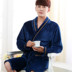 Mùa thu đông mùa đông dày nam san hô nhung dài tay đồ ngủ flannel ấm dài đoạn áo choàng mùa đông đơn giản áo choàng ngủ nam Night Robe