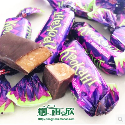 [Kdv_ русский фиолетовый сахар 225 г] 4 куска бесплатной доставки Kpokaht шоколадной конфеты импортированный год конфеты.