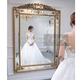 Ruomi Phong cách châu Âu mặc quần áo toàn thân hạ cánh Cửa hàng quần áo chạm khắc sang trọng lắp gương gương gỗ ốp tường gương lớn - Gương