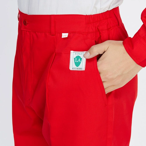 Антистатический летний комбинезон, красный тонкий лонгслив