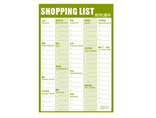 Ранние списки списка покупок Культивирование привычек потребления в управлении активами зарегистрированы, что приобретенные продукты могут быть разорваны и вставлены в холодильник