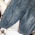 Quần jean mềm, tuyệt vời, chất lượng cao, quần jean cotton trẻ em tùy chỉnh của Hàn Quốc, quần cà rốt Harlan - Quần jean váy đầm trẻ em 13 tuổi Quần jean