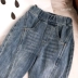 Quần jean mềm, tuyệt vời, chất lượng cao, quần jean cotton trẻ em tùy chỉnh của Hàn Quốc, quần cà rốt Harlan - Quần jean váy đầm trẻ em 13 tuổi Quần jean