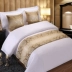 Giường bán buôn khách sạn giường khăn khách sạn giường cờ cao cấp đơn giản hiện đại Trung Quốc vàng sang trọng màu trắng tinh khiết trải giường đơn mảnh Trải giường