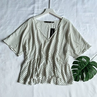 Короткая рубашка, летняя одежда, приталенный шифоновый корсет, 2020, V-образный вырез, по фигуре, короткий рукав