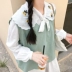 2018 mùa xuân mới Hàn Quốc phiên bản của các trường đại học gió màu sắc hoang dã V-Cổ vest lỏng vest nữ sinh viên bên ngoài áo sơ mi áo kiểu nữ hàn quốc cao cấp Áo vest