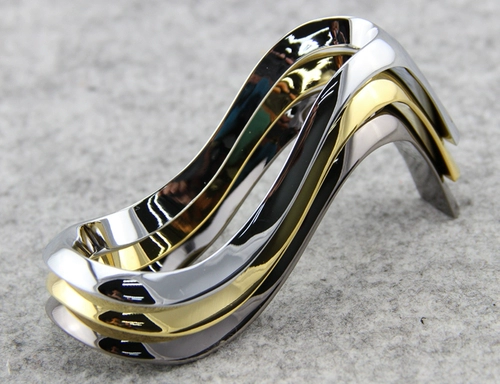 Металлические серебряные золотые туфли из нержавеющей стали на высоком каблуке