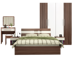 Credit Suisse nội thất phòng ngủ bộ năm 1.8 m giường đôi tủ quần áo bàn trang điểm kết hợp thiết lập hiện đại nhỏ gọn Bộ đồ nội thất