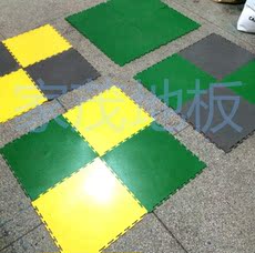 塑钢型材/pvc型材 pvc新款黄色塑工程拼接锁扣地垫 车间厂房皮革纹卡扣工业胶地板