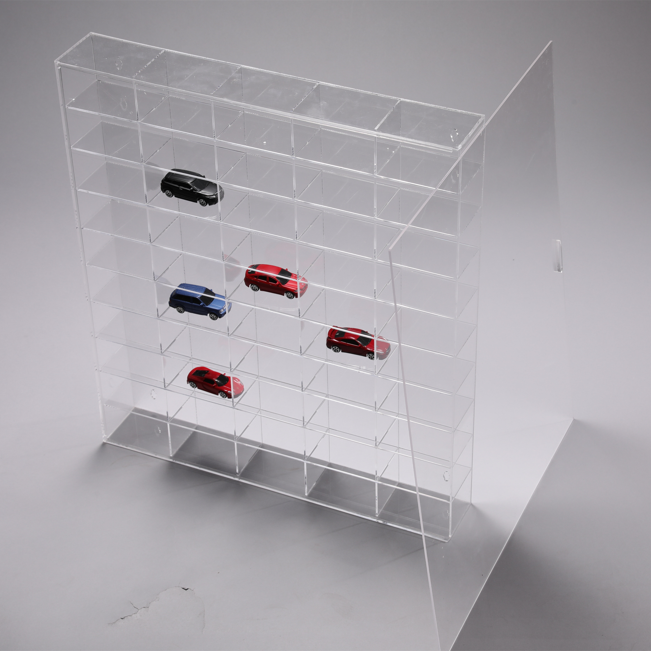 стеклянная полка для моделей автомобилей