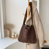 Брендовая вместительная и большая сумка через плечо, трикотажная сумка на одно плечо, коллекция 2023, подходит для студента