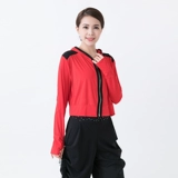 Летний красный танцующий балахон с молнией, костюм, лонгслив