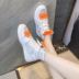 Cao để giúp nhỏ màu trắng giày nữ mùa hè 2018 mới Hàn Quốc phiên bản của dày- có đế giày thường hip-hop hip-hop sinh viên hoang dã giày Giày cao gót
