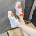 Cao để giúp nhỏ màu trắng giày nữ mùa hè 2018 mới Hàn Quốc phiên bản của dày- có đế giày thường hip-hop hip-hop sinh viên hoang dã giày giày boot cổ thấp Giày cao gót