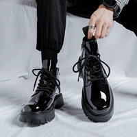 Martens, универсальные высокие ботинки в английском стиле с молнией, короткие сапоги для кожаной обуви