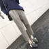 Quần harem len nữ mùa thu đông dày quần cà rốt Học sinh Hàn Quốc lỏng lẻo quần dài 9 điểm chân nhỏ phù hợp với quần