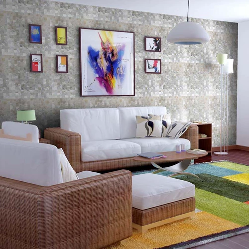 Белая натуральная плотная туалетная раковина мозаичная плитка гостиная крыльца Фоновая стена плитка склейк -клей самостоятельно наклейка на стену