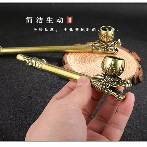 Латунная медная курительная трубка, латунный старомодный мундштук для пожилых людей, подарок на день рождения