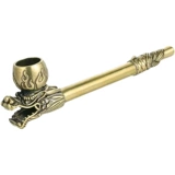 Латунная медная курительная трубка, латунный старомодный мундштук для пожилых людей, подарок на день рождения