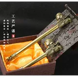 Латунная медная курительная трубка, латунный старомодный мундштук для пожилых людей, подарок на день рождения