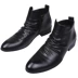 Giày công sở mũi nhọn kiểu Anh công sở giày da nam bên trong tăng chiều cao giản dị phong cách Hàn Quốc giày nam dây kéo màu đen hợp thời trang