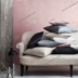 Nhung mới màu rắn đơn giản gối hiện đại sofa sang trọng đệm lớn giường gối đệm trở lại gối kèm chăn văn phòng Trở lại đệm / Bolsters