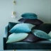 Nhung mới màu rắn đơn giản gối hiện đại sofa sang trọng đệm lớn giường gối đệm trở lại gối kèm chăn văn phòng Trở lại đệm / Bolsters