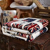 British American Cờ Chăn Casual Napping Chăn Dày Lamb Fleece Sinh Viên Duy Nhất Ký Túc Xá San Hô Fleece Sheets chăn nỉ nhung