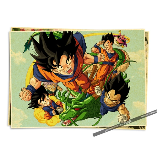 Dragon Ball, японский классический ретро кожаный постер, ностальгия