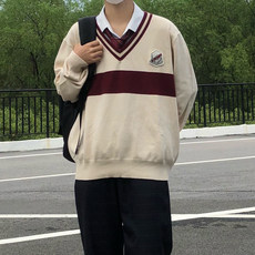 jk制服加工定制 【7折清仓】花咲高校 dk制服男女日系学院风针织衫毛衣情侣装秋冬