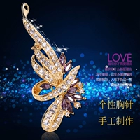 Thời trang Hàn Quốc trâm cài kim ghim kim nữ khóa nhỏ rhinestone trâm cài trâm cài kim cổ áo phụ kiện đơn giản cài áo đẹp