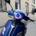 Yamaha mới thông minh lưới i125 đèn pha lắp ráp sửa đổi Q5 đôi ống kính ánh sáng xe máy xenon đèn thiên thần mắt ma quỷ đèn pha xe máy siêu sáng Đèn HID xe máy