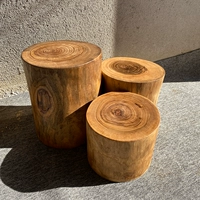 Камфора сплошной древесный стул Большой деревянный пень замена обуви замены сырого деревянного круглого табурета кофейник.