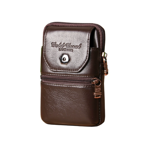 Кожаный коралловый универсальный ремень, поясная сумка, 4.7 дюймов, 6.3 дюймов