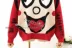 Wanglian tên Wangchao thương hiệu áo len nữ 2018 mùa thu và mùa đông màu đỏ hoạt hình sữa Wang Tsai áo len cổ tròn những người yêu thích áo khoác áo cardigan nữ hàn quốc Cardigan