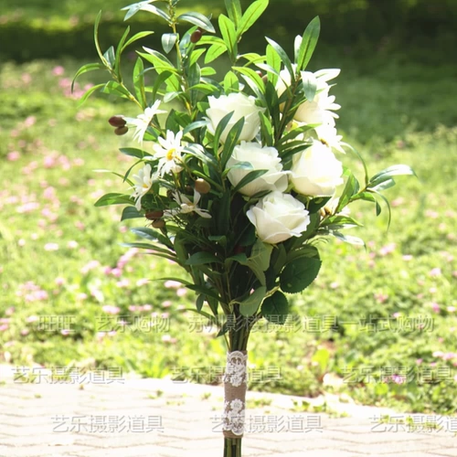 Новый продукт Бесплатная доставка Пара сфотографировала Сяо Цинсин Пенденты Мори, державшая цветочную длинную полюсную башню Свадебное путешествие.