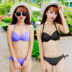 Ai Nifu Rui tấm thép đen đỏ gợi cảm tụ tập ngực bikini nữ bơi thử nghiệm nghệ thuật người mẫu BIKINI bộ đồ tắm Bikinis