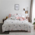 Hiện đại đơn giản gió nông thôn chải cotton in bốn mảnh nhỏ tươi bông quilt cover sheets pillowcase bộ đồ giường Bộ đồ giường bốn mảnh