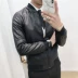 Mùa xuân phần mỏng của nam giới Hàn Quốc phiên bản của mỏng ngắn áo khoác da 2018 nhà tạo mẫu tóc đen thêu nam áo khoác áo khoác nam Quần áo lông thú