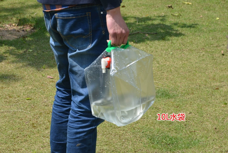 Ngoài trời cầm tay gấp trong suốt xô nước chai nước túi lưu trữ nước túi chứa nước có công tắc 10L20L - Thiết bị nước / Bình chứa nước