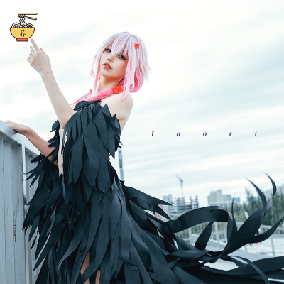 taobao agent [Master Su] Spot!Sin Crown 楪 Black feathers cosplay women's clothing anime praying girl cos set