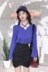 Hồng Kông hương vị retro chic chữ thập strap dài tay đan mặt trời áo bảo vệ eo đàn hồi túi hip đàn hồi váy phù hợp với phụ nữ đồ bộ thể thao Bộ đồ