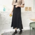 2018 mùa hè mới Hàn Quốc phiên bản của chic retro sóng điểm váy eo cao hoang dã đuôi cá nhỏ đoạn dài một từ váy Váy
