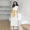 2018 mới của Hàn Quốc phiên bản của tính khí lỏng thời trang tối giản váy dài nữ 慵 gió lười biếng không tay đầm để gửi vành đai váy tay dài